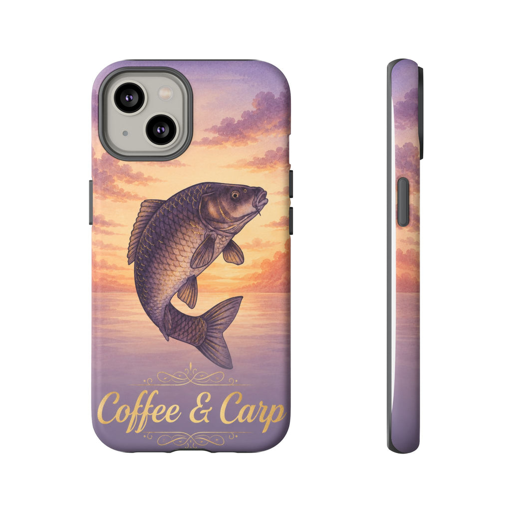 Phone Case — Coffee & Carp Sunrise Fishing Design
