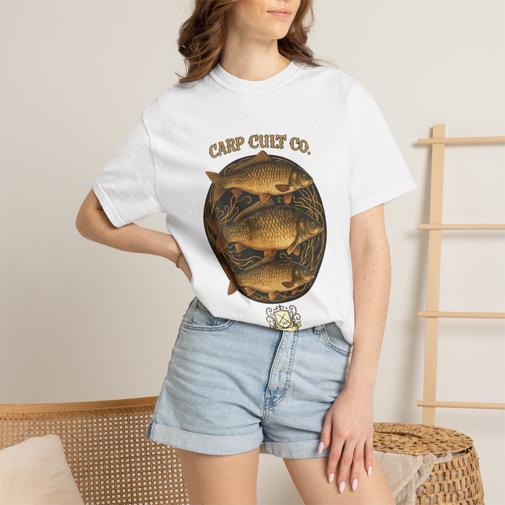Carp Cult Co. Fishing T‑Shirt — Vintage Carp Illustration Tee