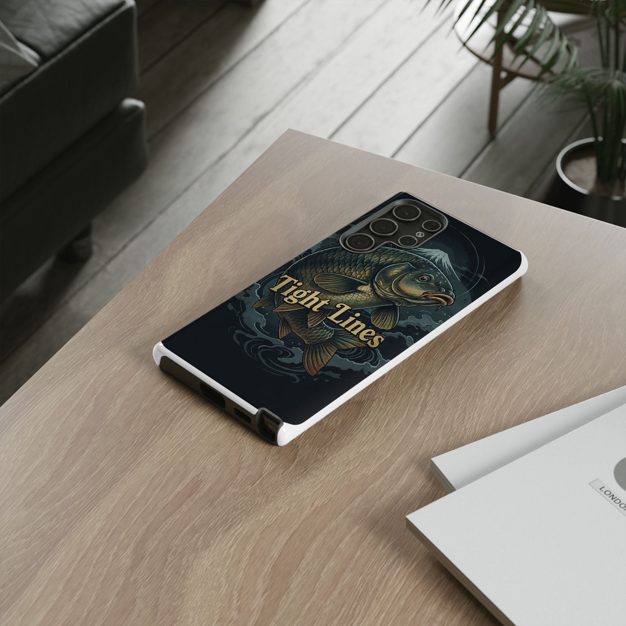 Phone Case — 'Tight Lines' Fishing Carp Design