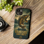 Phone Case - "Bankside Since Birth" Fishing Design (Carp Jumping, Angler Gift)