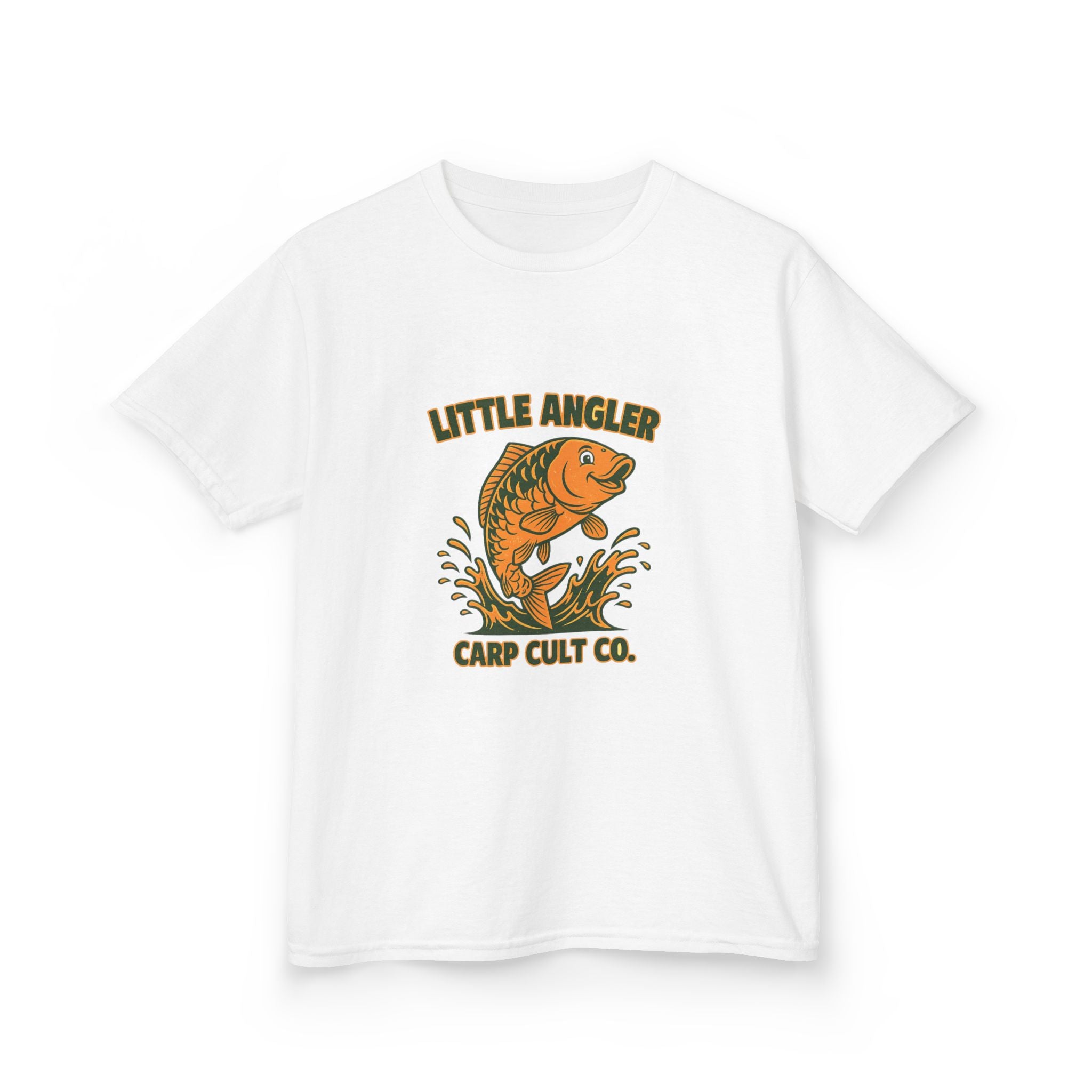 Kids Fishing Tee — "Little Angler" Carp Cult Co. Graphic
