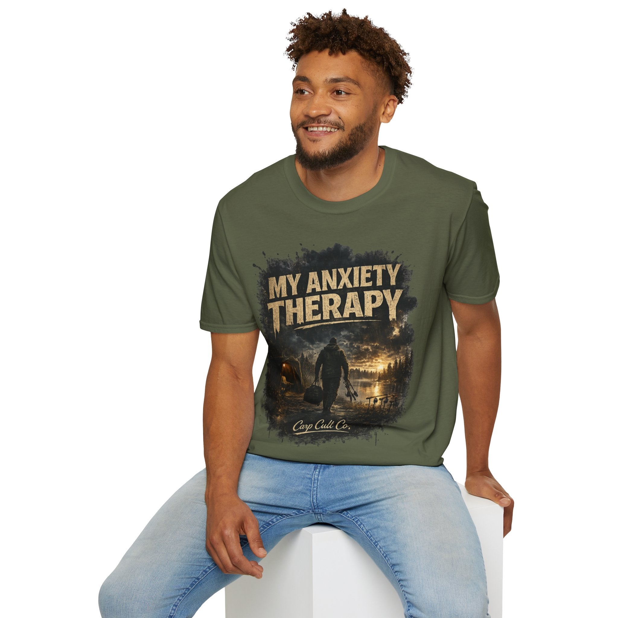 My Anxiety Therapy Fishing T‑Shirt — Relaxing Fishing Vibe Tee for Anglers