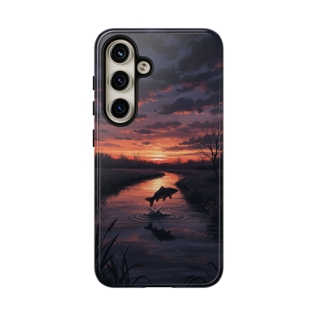 Sunset Carp  Phone Case — Tough Protective iPhone Cover with Fishing Scene
