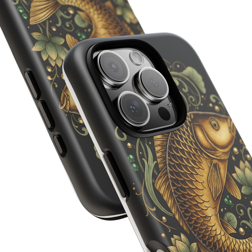Phone Case — Carp Fish 'She Who Waits Catches' Protective Hard Cover