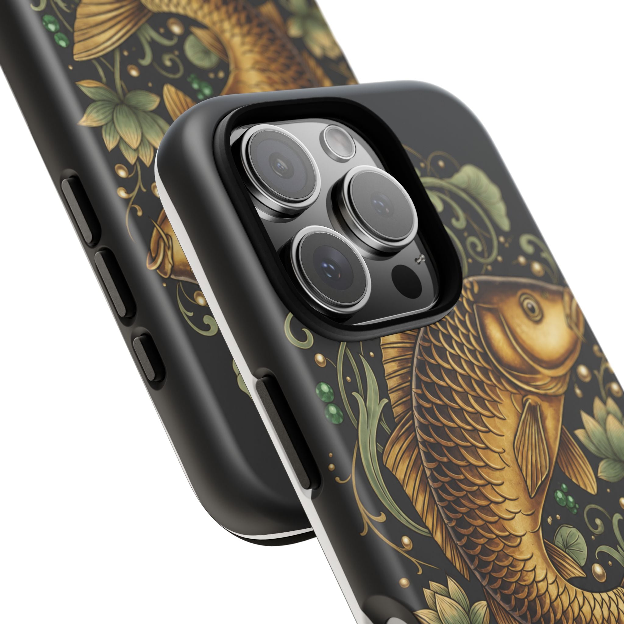 Phone Case — Carp Fish 'She Who Waits Catches' Protective Hard Cover