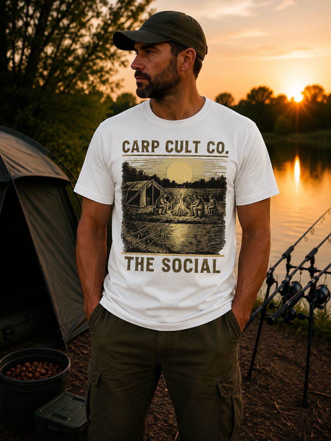 Carp Cult Co. The Social T shirt