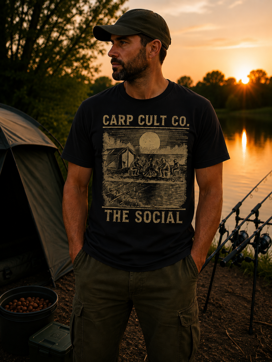 Carp Cult Co. The Social T shirt