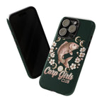Carp Girls Club Phone Case — Floral Moon Fishing Design