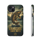 Phone Case - "Bankside Since Birth" Fishing Design (Carp Jumping, Angler Gift)
