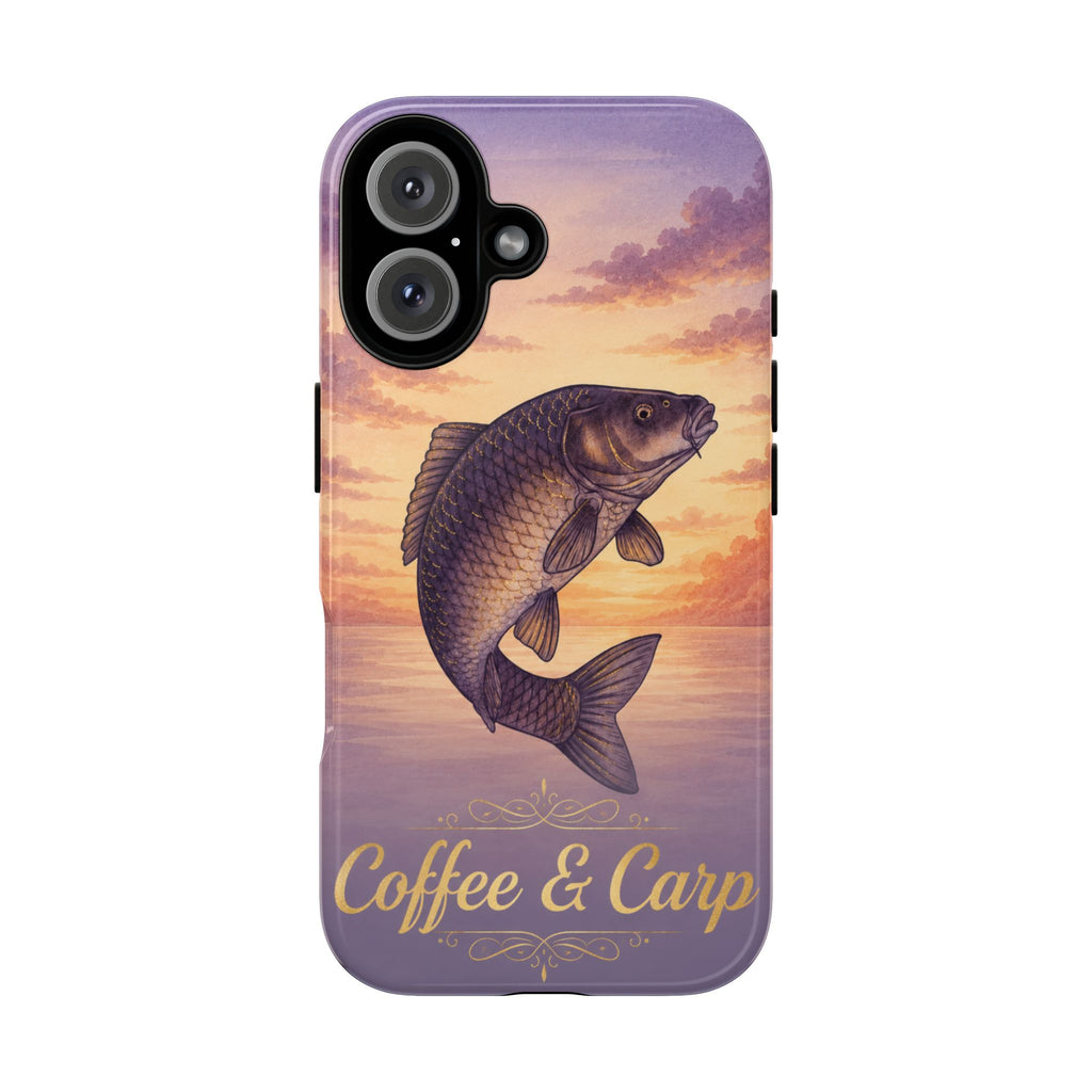 Phone Case — Coffee & Carp Sunrise Fishing Design