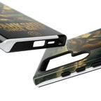 Phone Case - "Bankside Since Birth" Fishing Design (Carp Jumping, Angler Gift)