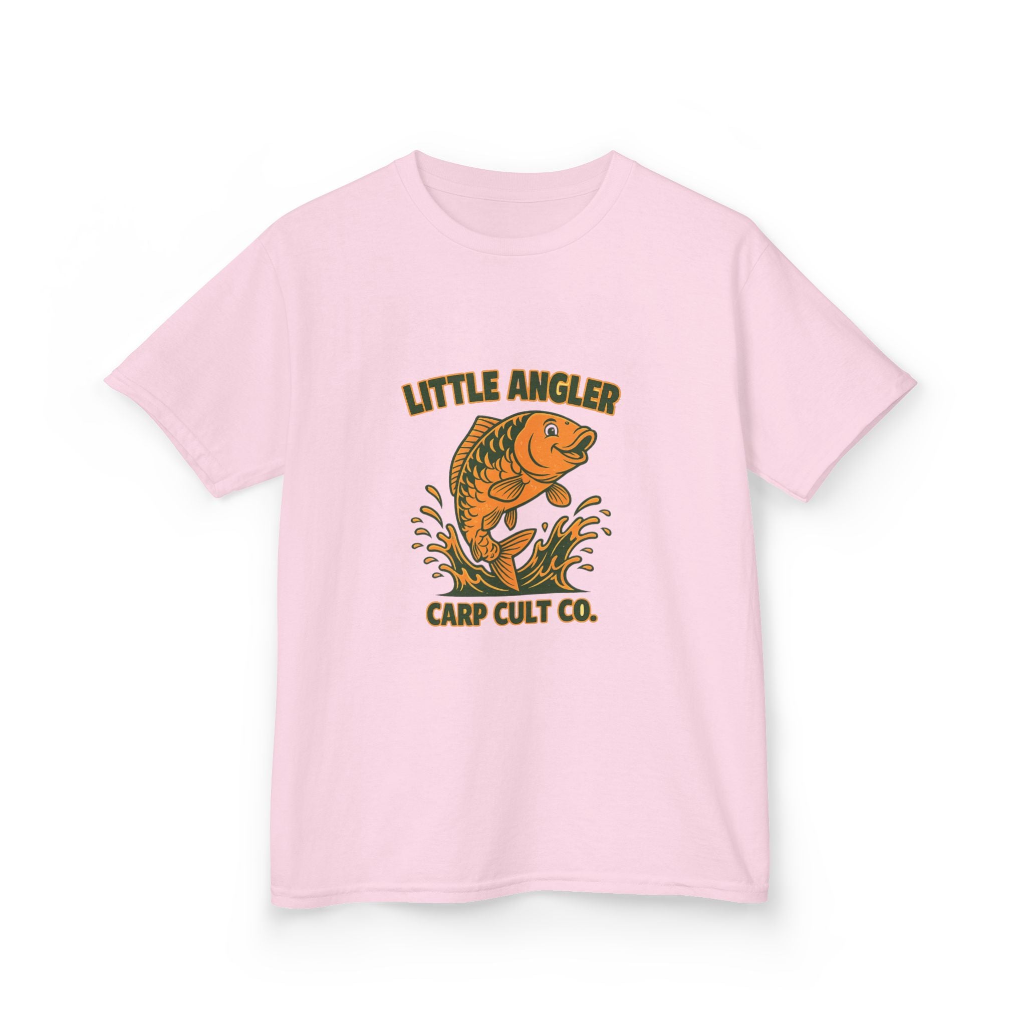 Kids Fishing Tee — "Little Angler" Carp Cult Co. Graphic
