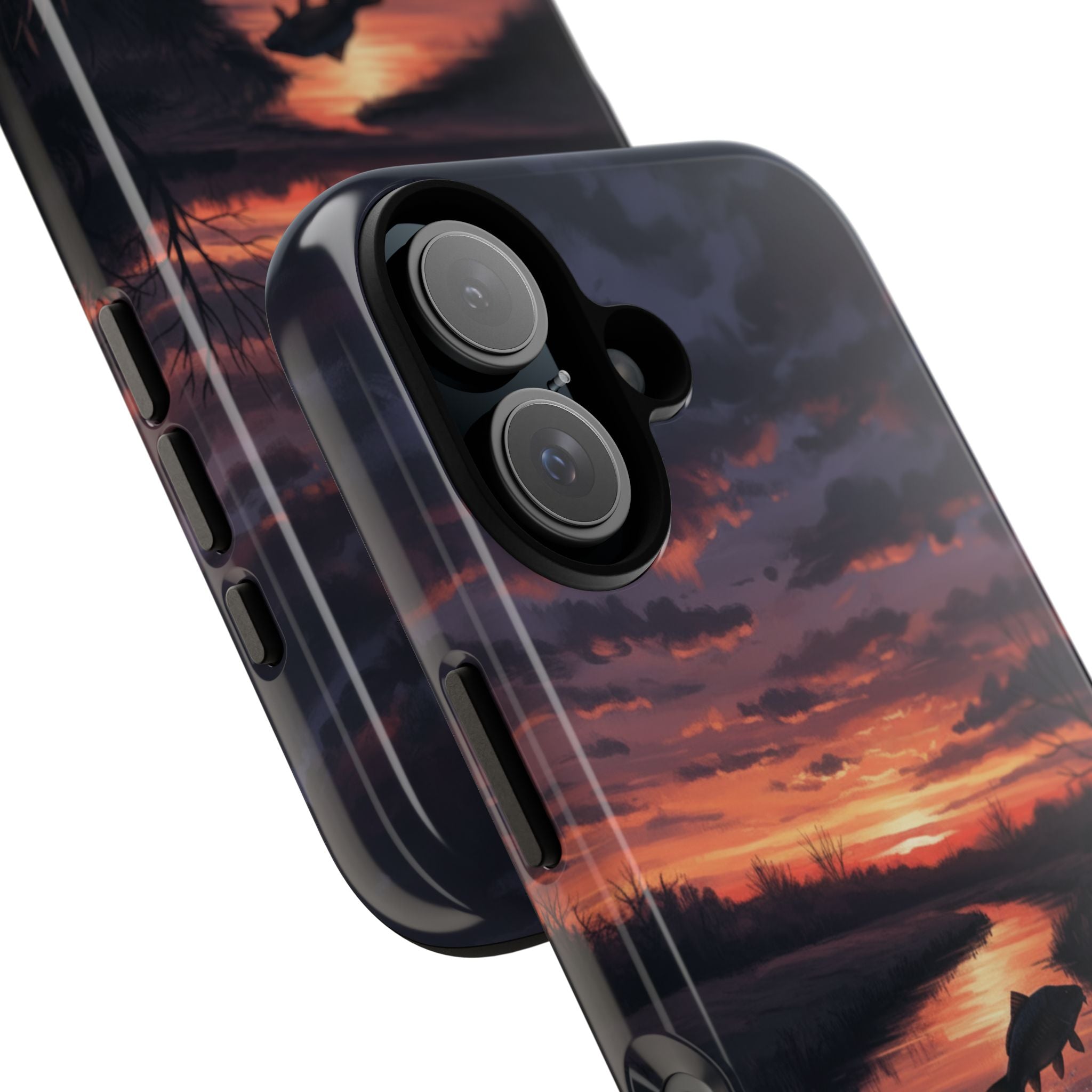 Sunset Carp  Phone Case — Tough Protective iPhone Cover with Fishing Scene