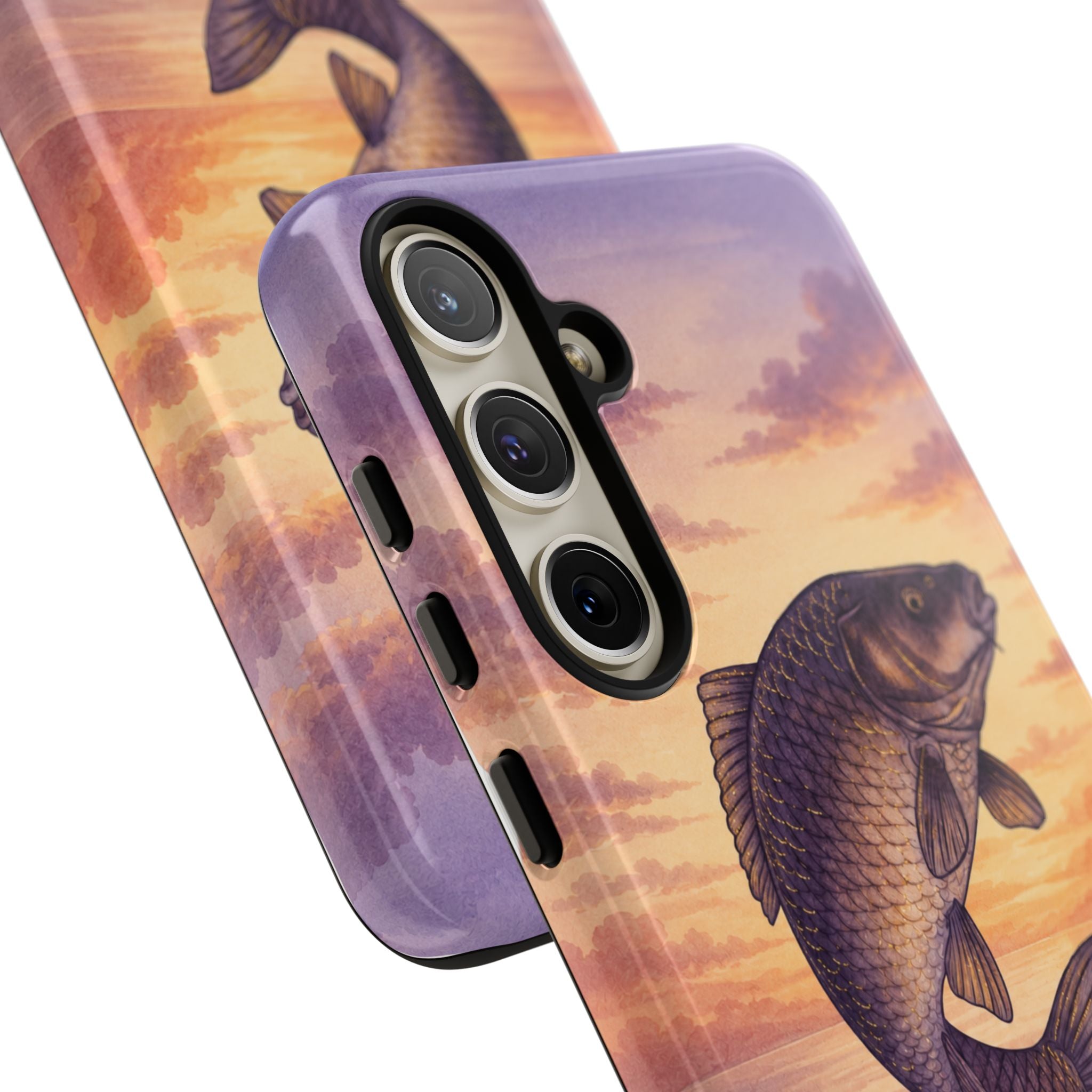 Phone Case — Coffee & Carp Sunrise Fishing Design