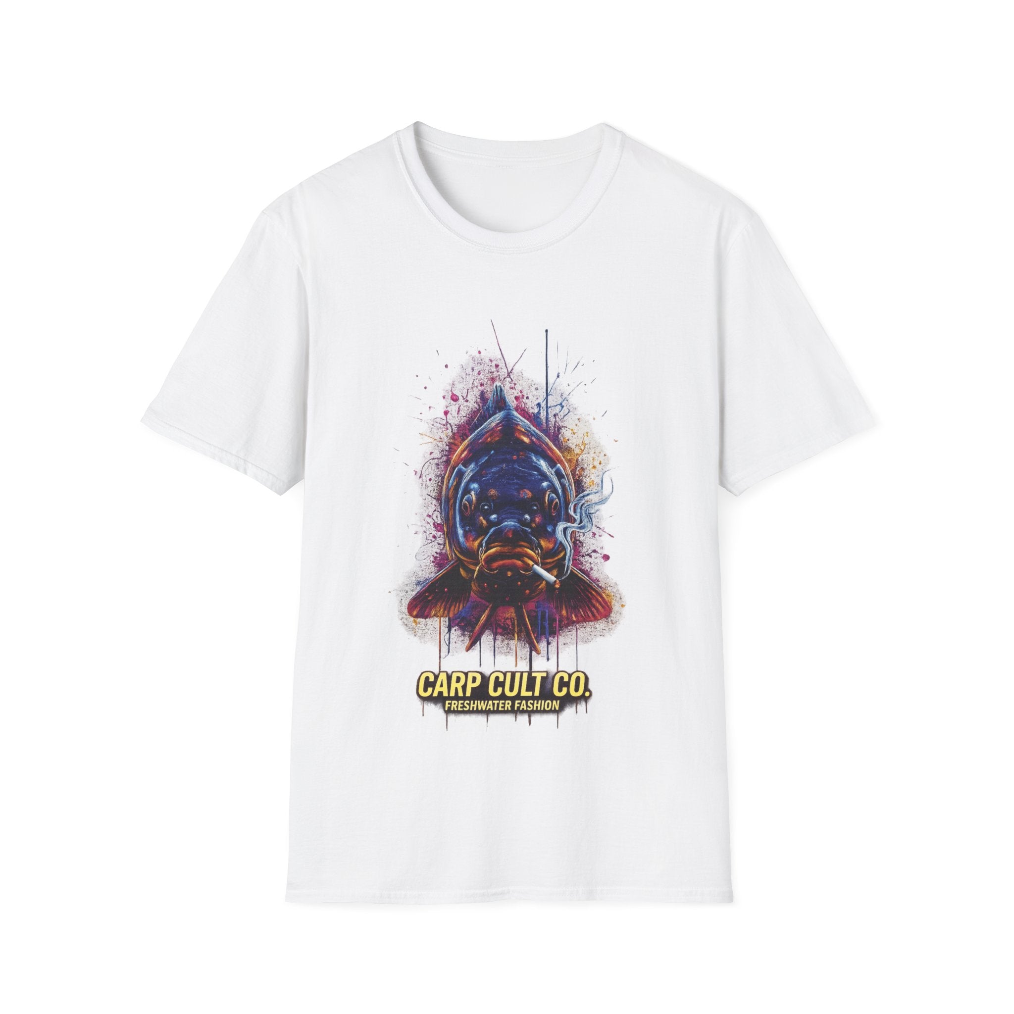 Carp Cult Co. Artistic Carp Fish T-Shirt — Watercolor Fishing Tee