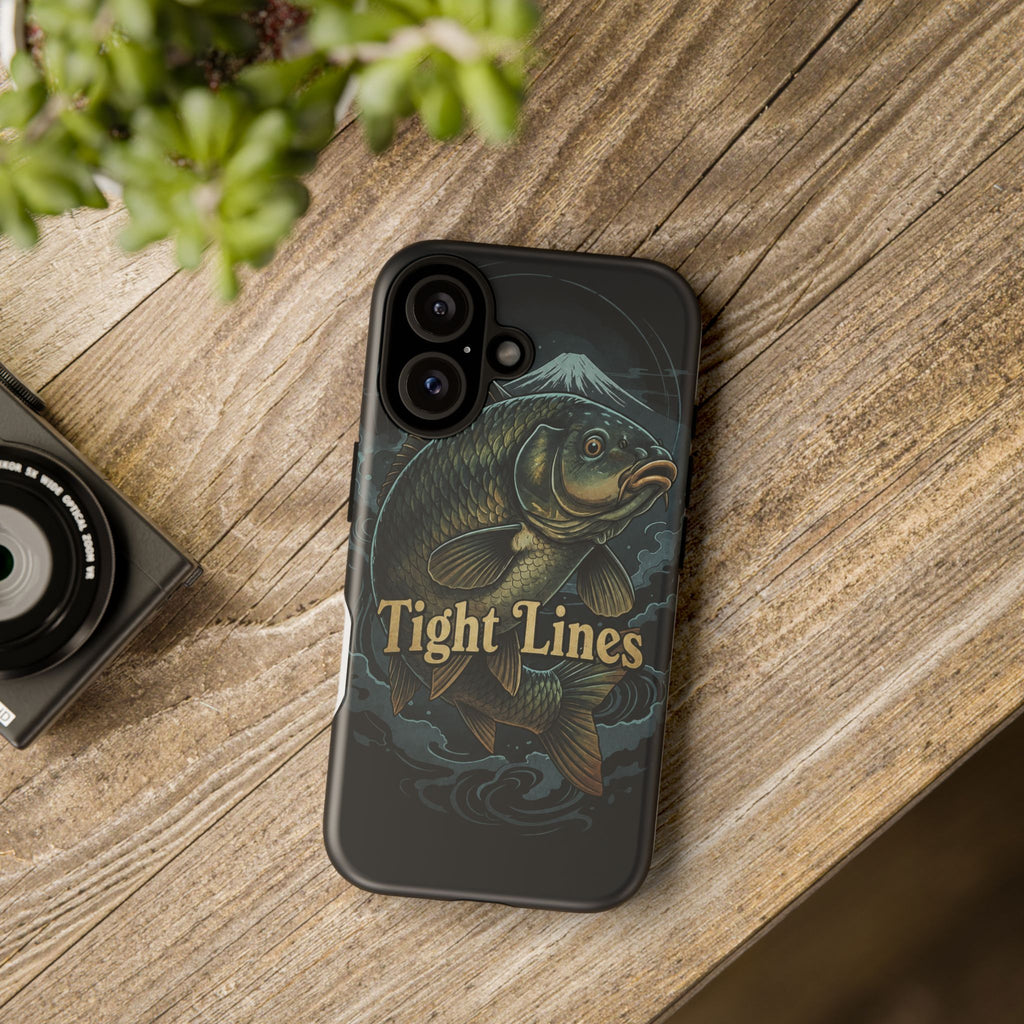 Phone Case — 'Tight Lines' Fishing Carp Design
