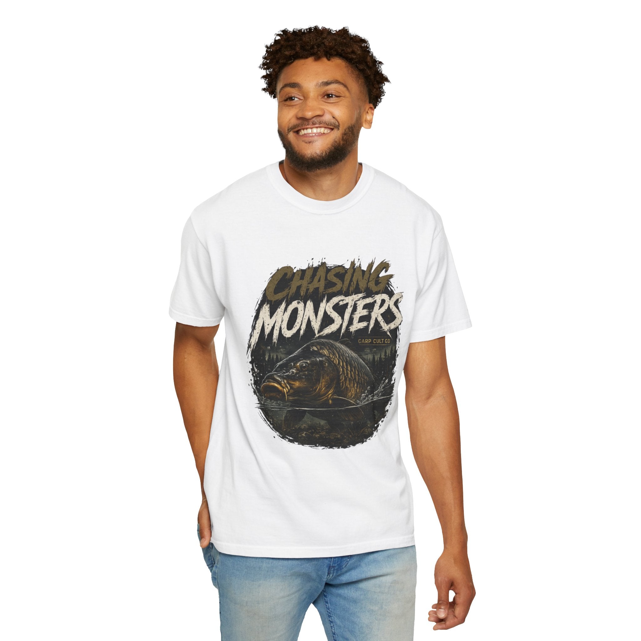Chasing Monsters Fishing T-Shirt — Graphic Tee