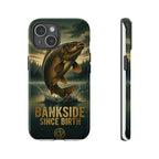 Phone Case - "Bankside Since Birth" Fishing Design (Carp Jumping, Angler Gift)