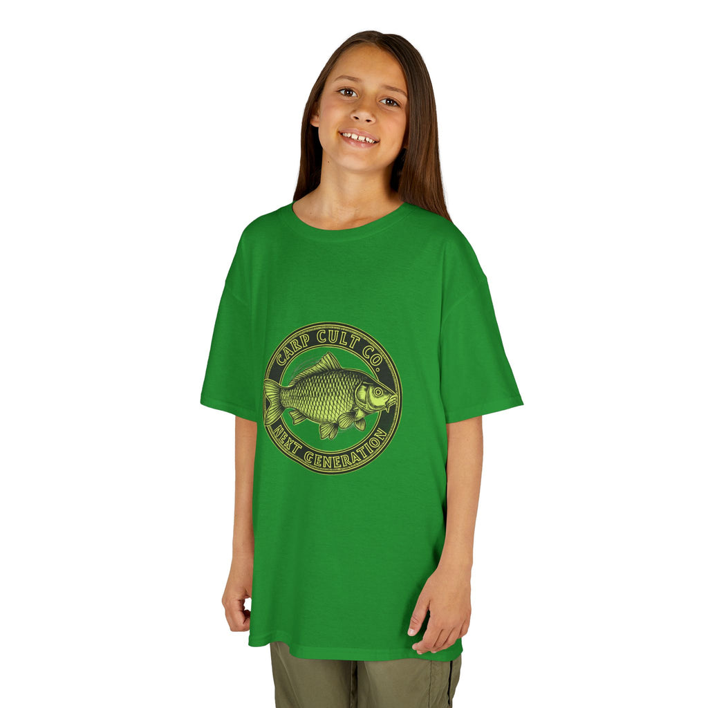 Kids Fishing T‑Shirt — 'Next Generation' Carp Logo Tee