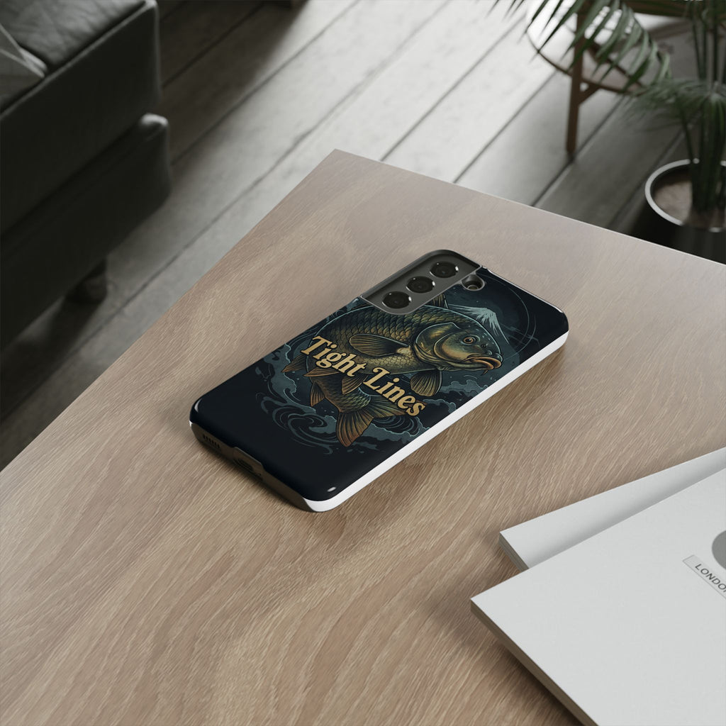 Phone Case — 'Tight Lines' Fishing Carp Design
