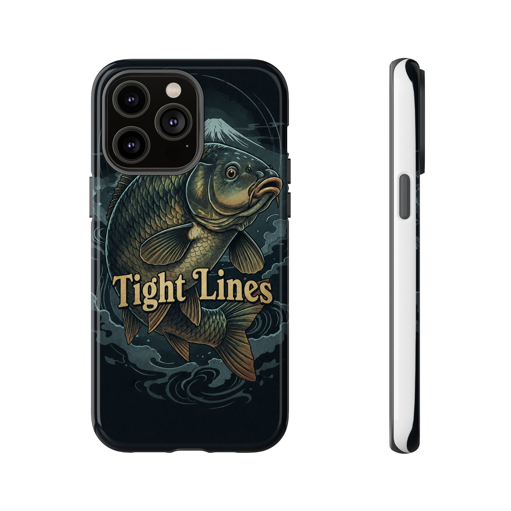 Phone Case — 'Tight Lines' Fishing Carp Design