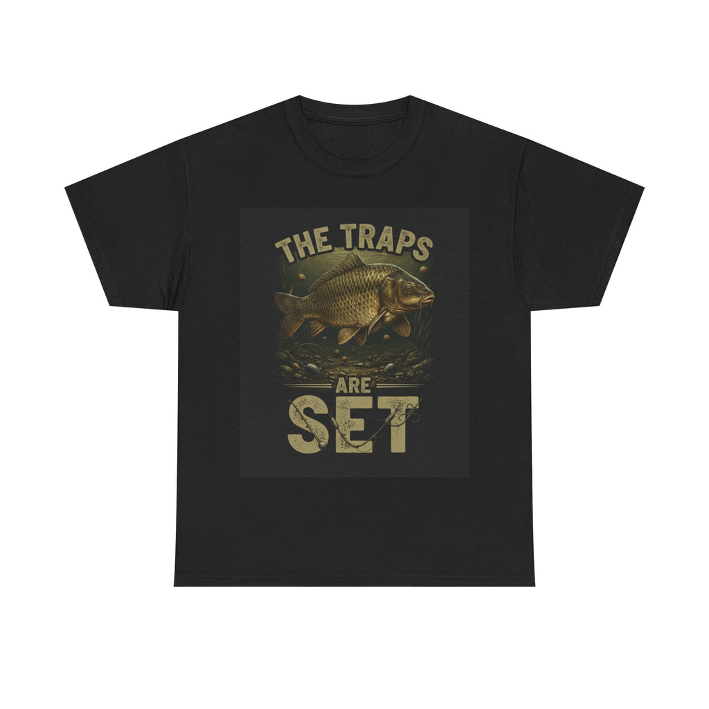Fishing T‑Shirt — “The Traps Are Set” Carp Angler Tee