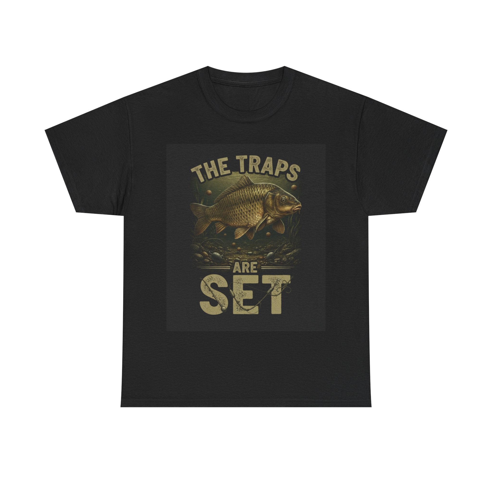Fishing T‑Shirt — “The Traps Are Set” Carp Angler Tee