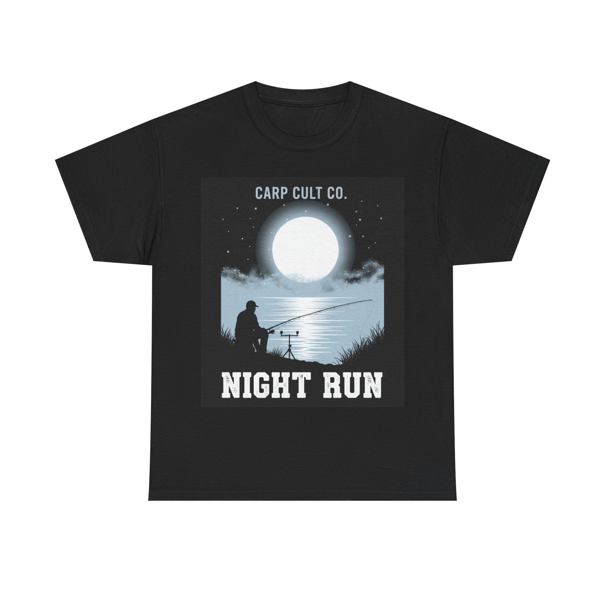 Night Run Carp Fishing Tee — "Carp Cult Co. Night Run" Graphic T-Shirt
