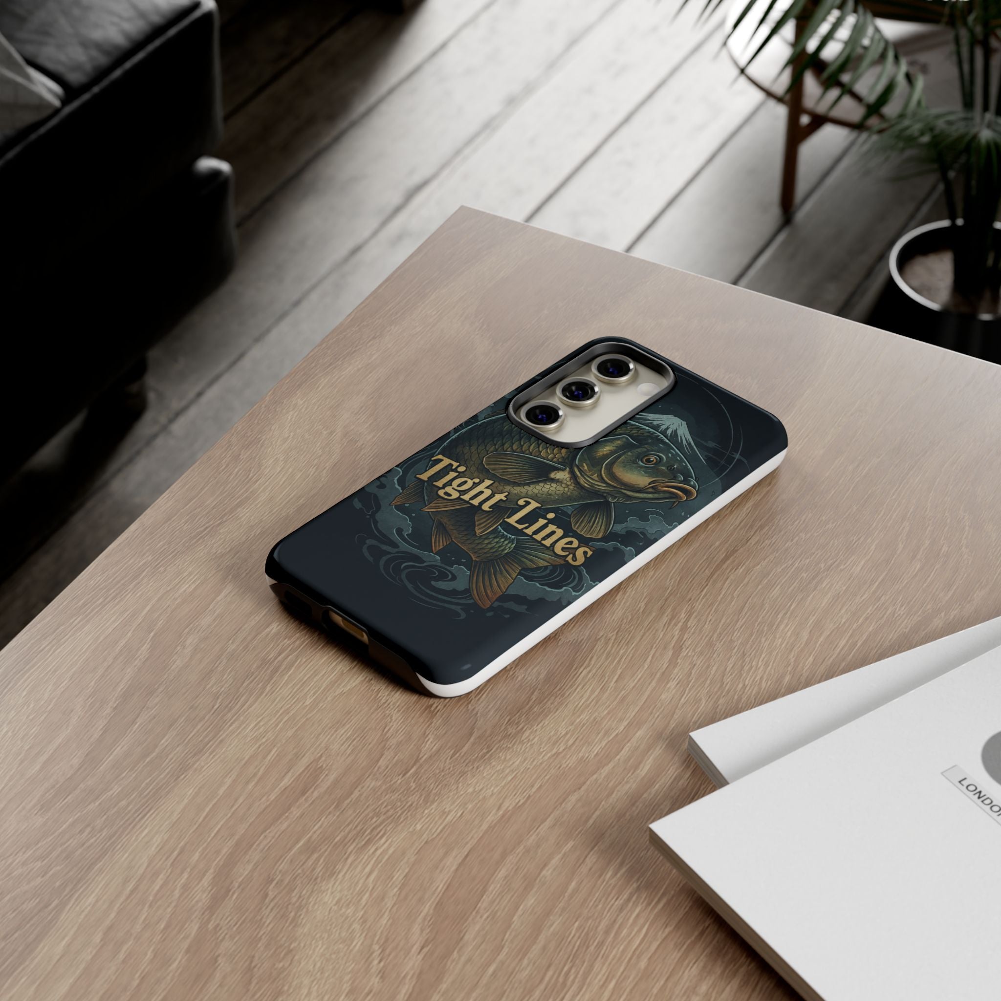 Phone Case — 'Tight Lines' Fishing Carp Design