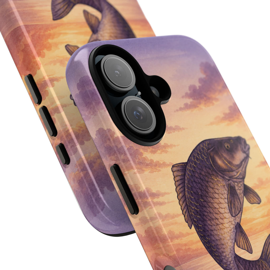 Phone Case — Coffee & Carp Sunrise Fishing Design