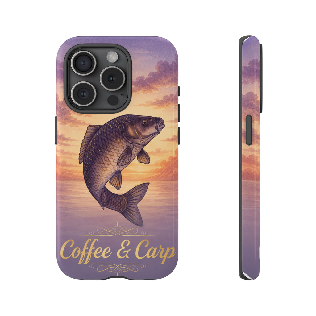 Phone Case — Coffee & Carp Sunrise Fishing Design