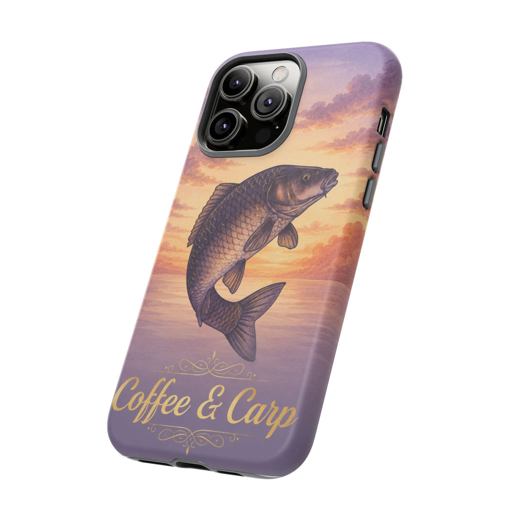 Phone Case — Coffee & Carp Sunrise Fishing Design