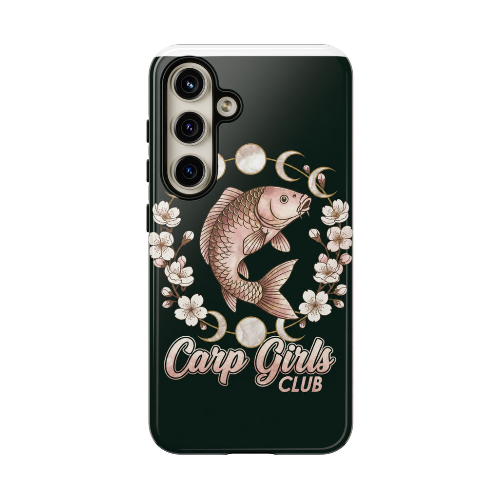Carp Girls Club Phone Case — Floral Moon Fishing Design