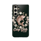 Carp Girls Club Phone Case — Floral Moon Fishing Design