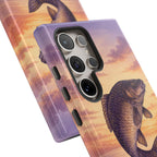Phone Case — Coffee & Carp Sunrise Fishing Design