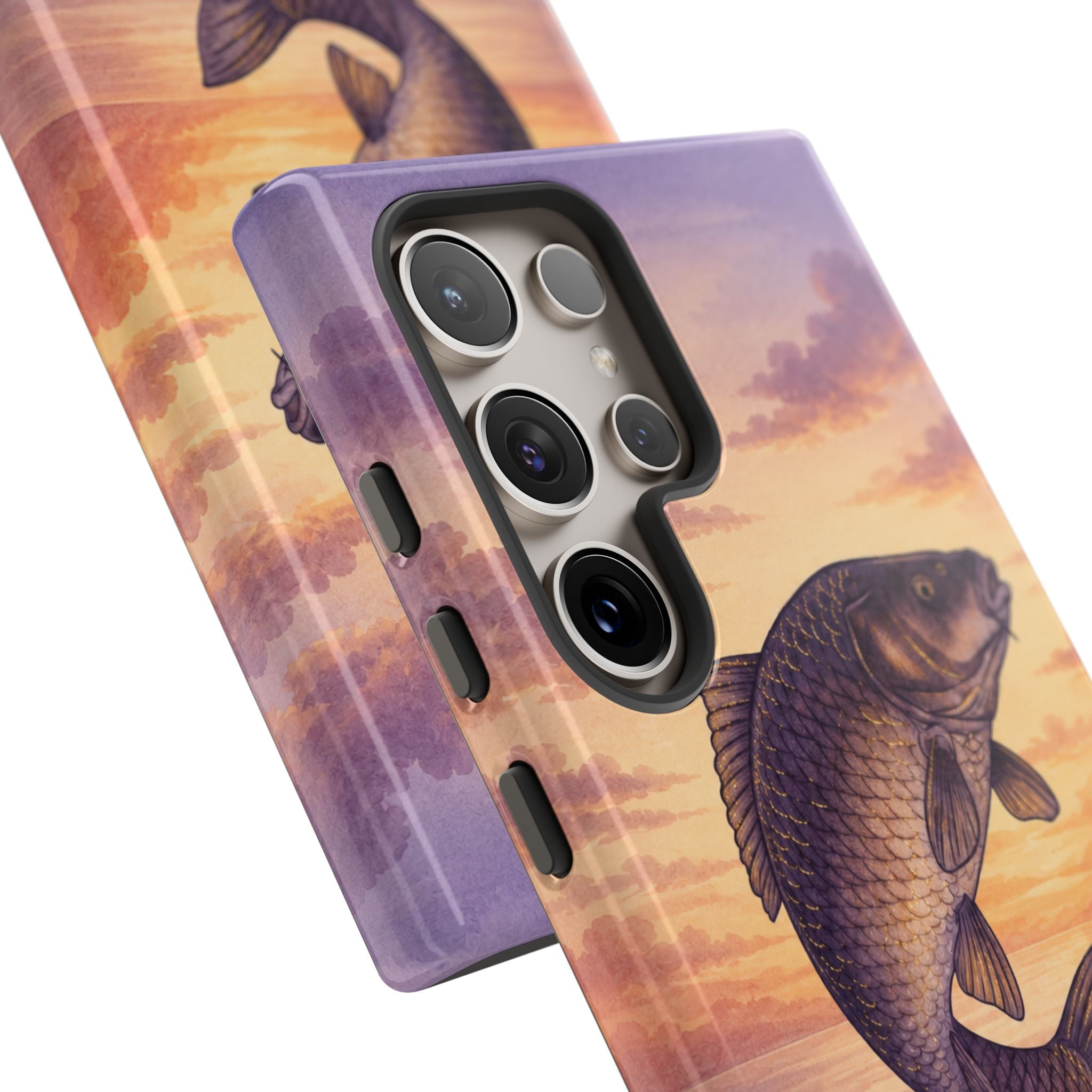 Phone Case — Coffee & Carp Sunrise Fishing Design
