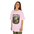 Kids T-Shirt — "Hooked" Fishing Graphic Tee for Young Anglers