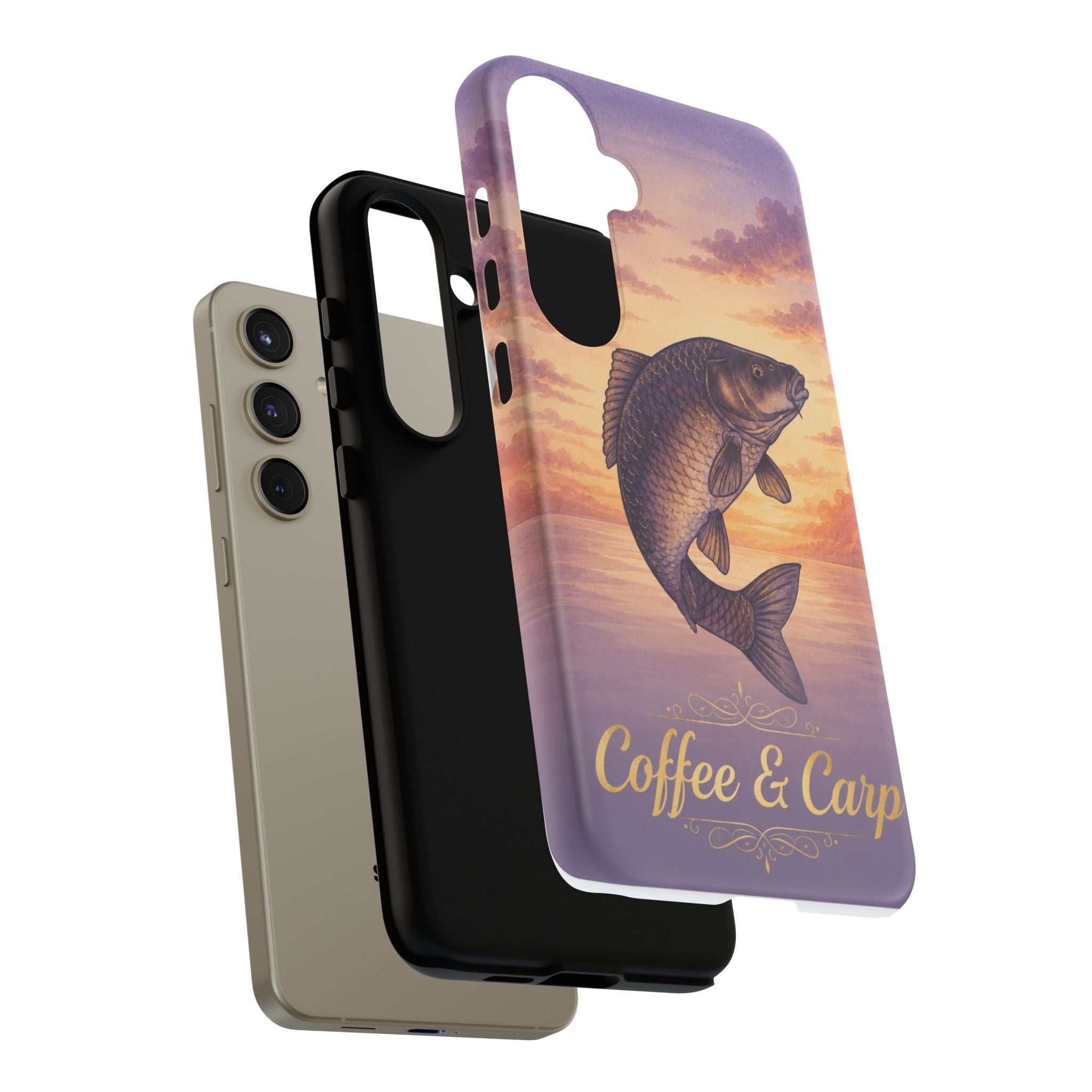Phone Case — Coffee & Carp Sunrise Fishing Design