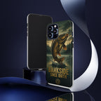 Phone Case - "Bankside Since Birth" Fishing Design (Carp Jumping, Angler Gift)