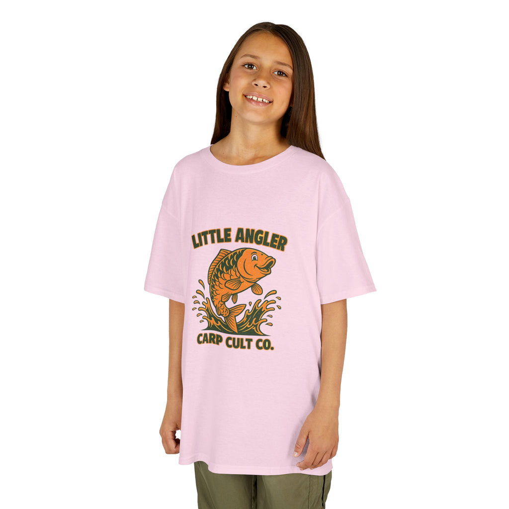 Kids Fishing Tee — "Little Angler" Carp Cult Co. Graphic