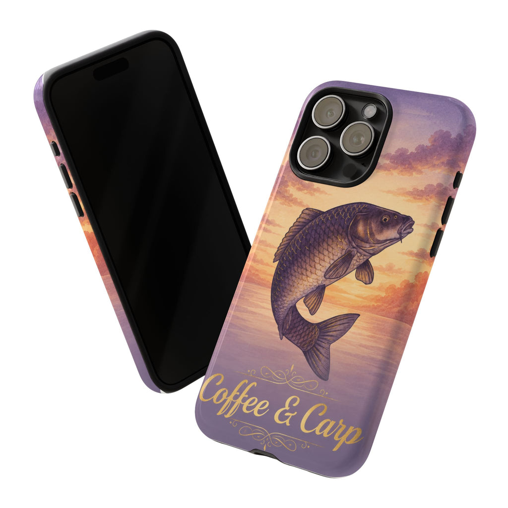 Phone Case — Coffee & Carp Sunrise Fishing Design