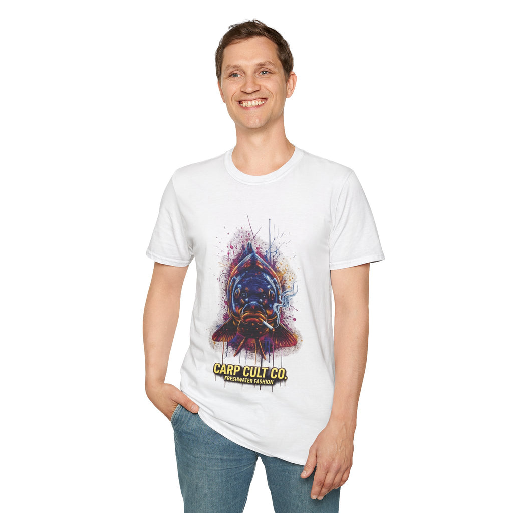 Carp Cult Co. Artistic Carp Fish T-Shirt — Watercolor Fishing Tee
