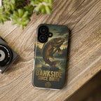 Phone Case - "Bankside Since Birth" Fishing Design (Carp Jumping, Angler Gift)