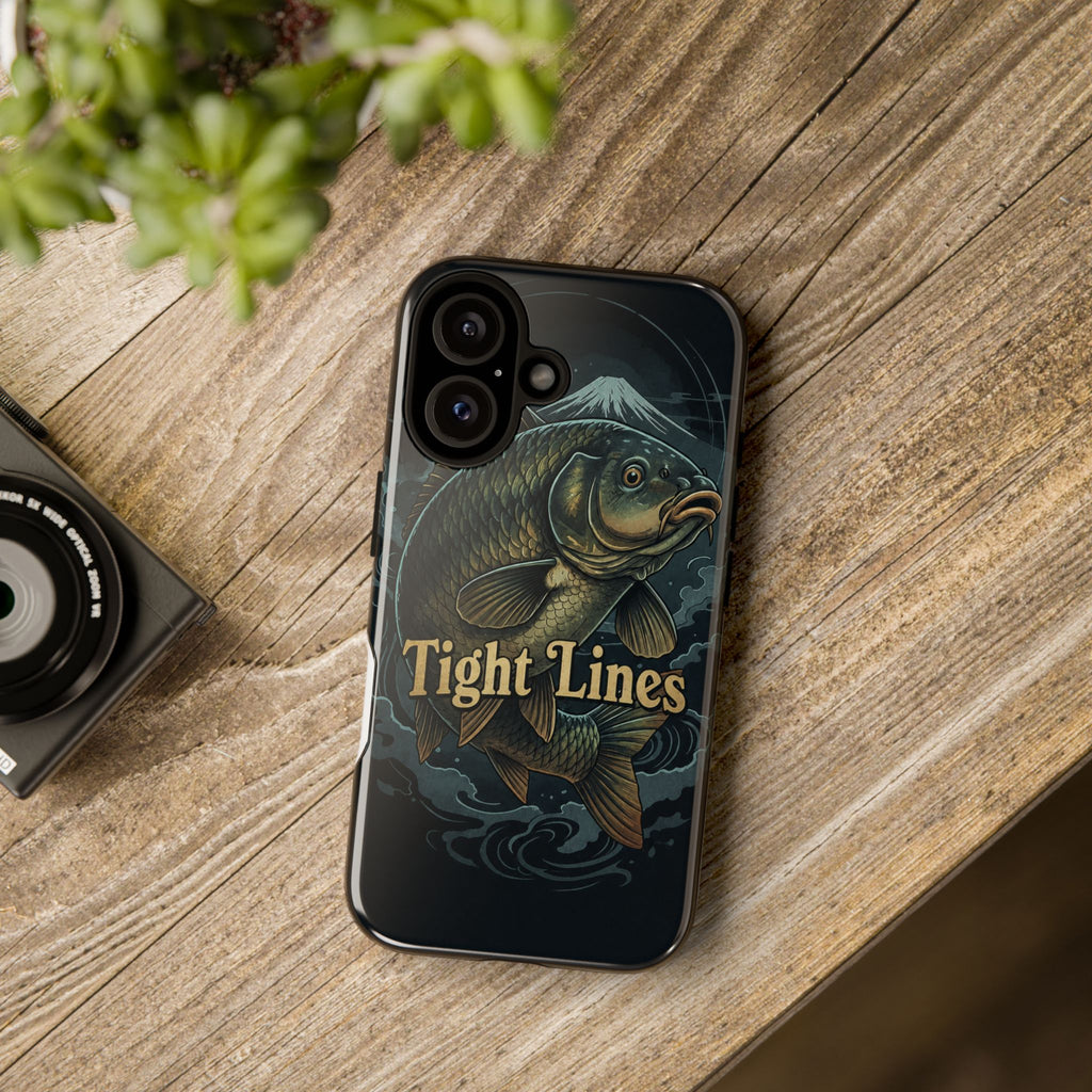 Phone Case — 'Tight Lines' Fishing Carp Design