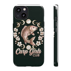 Carp Girls Club Phone Case — Floral Moon Fishing Design