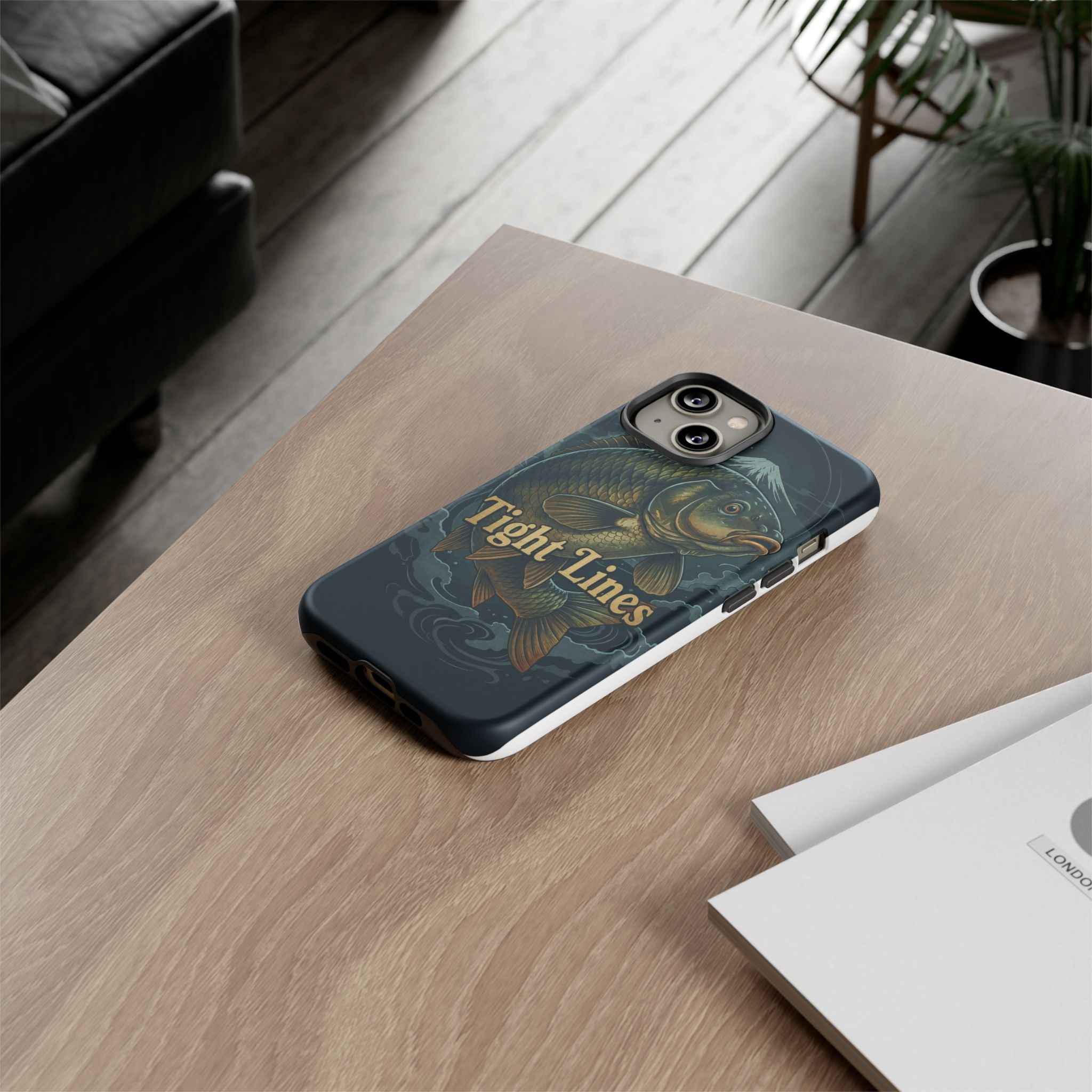 Phone Case — 'Tight Lines' Fishing Carp Design