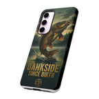 Phone Case - "Bankside Since Birth" Fishing Design (Carp Jumping, Angler Gift)