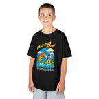 Kids Fishing Tee – "Carp Kids Rock!" Graphic Shirt for Young Anglers