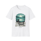 Fishing T-Shirt — “The Lake Is My Church” Scenic Fishing Shirt