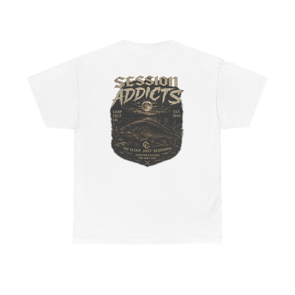 T-Shirt — "Session Addicts" Vintage Fishing Graphic Tee